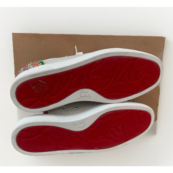 Christian Louboutin Seavaste 2 Orlato White Leather Spiked Sneakers Men’s 43 - Picture 3 of 10